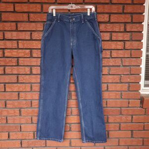 Carhartt B13 Painter Pants Fit 30 x 29 Blue Loose Fit Denim Carpenter Work Jeans